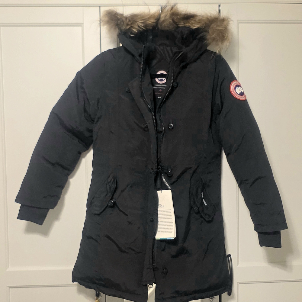 Black Parka with Fur Hood